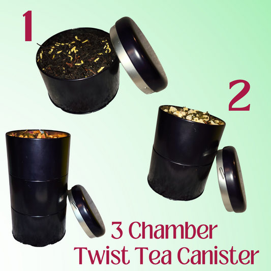 3 Chamber Twist Tea Canister